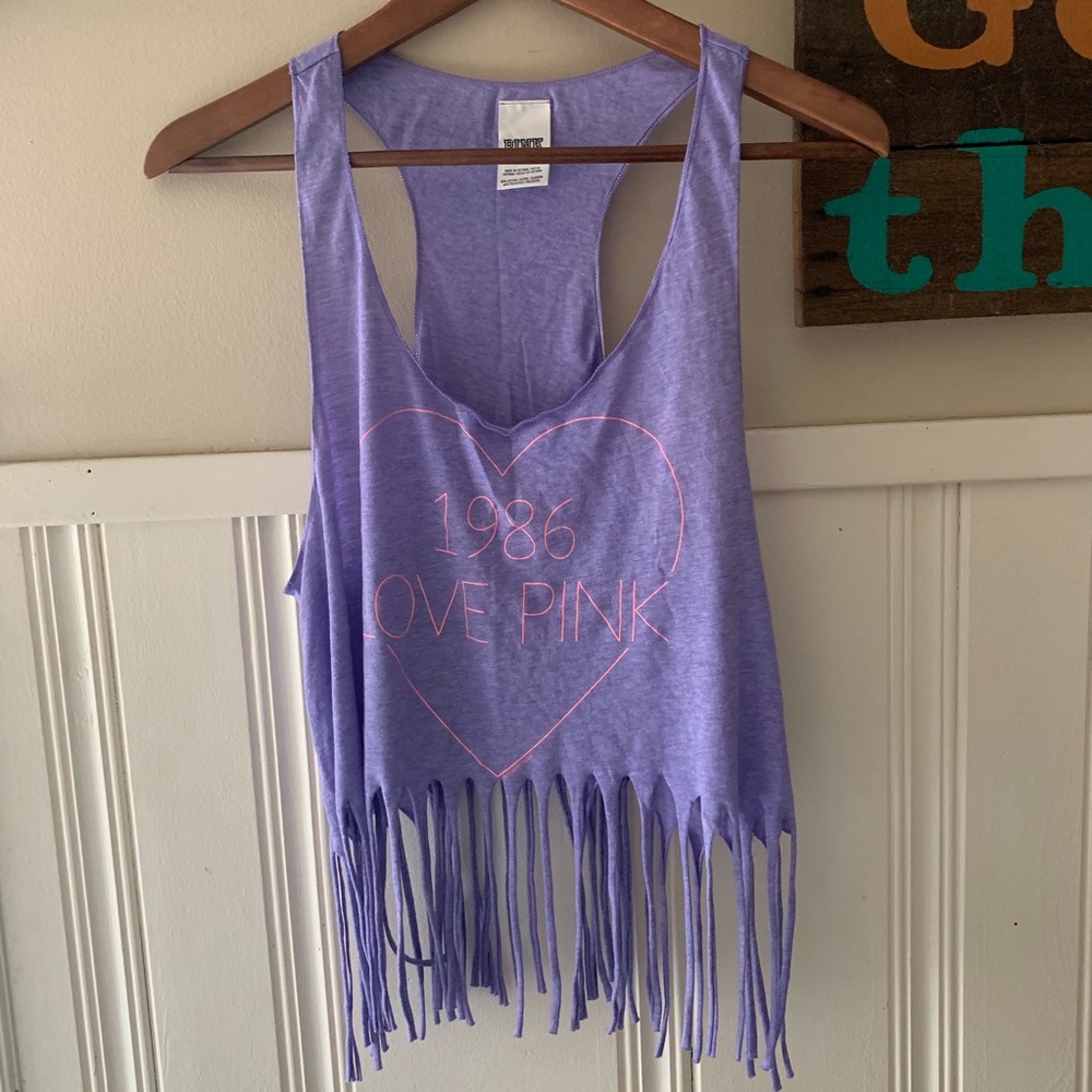 Victoria’s Secret pink fringe tank medium
